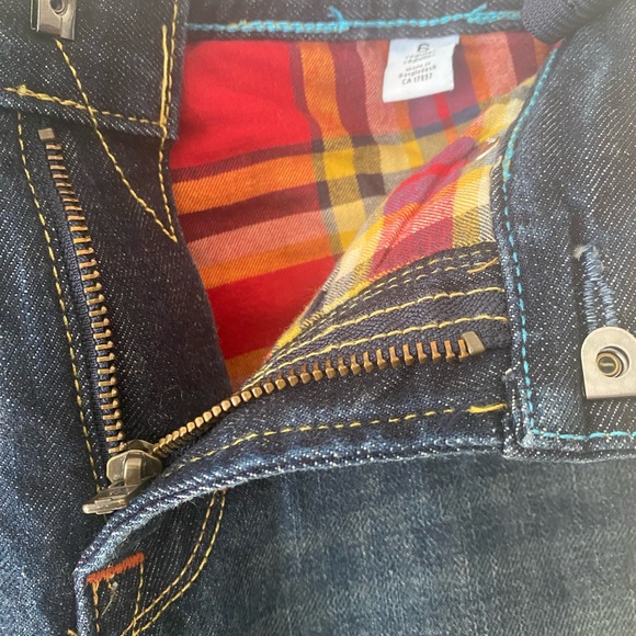 Gap kids flannel lined relaxed jeans - Picture 3 of 6